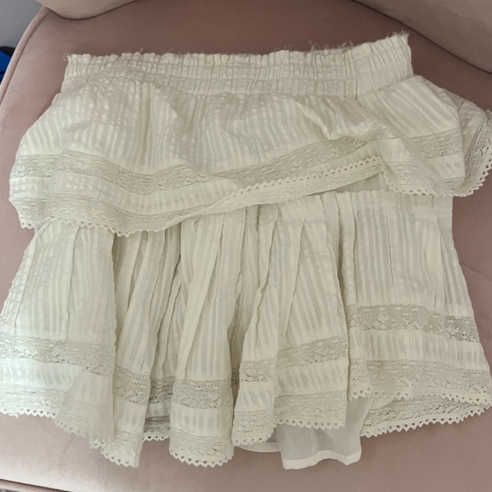 White loveshack fancy skirt